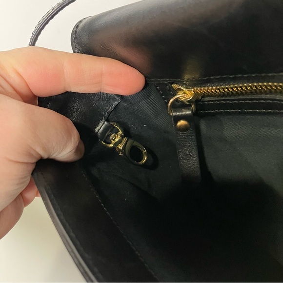 Leo Et Violette made in Italy black leather crossbody bag medium size - Picture 10 of 13